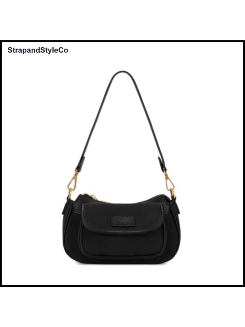 PU Leather Small Shoulder Bag Convertible Crossbody Underarm Purse